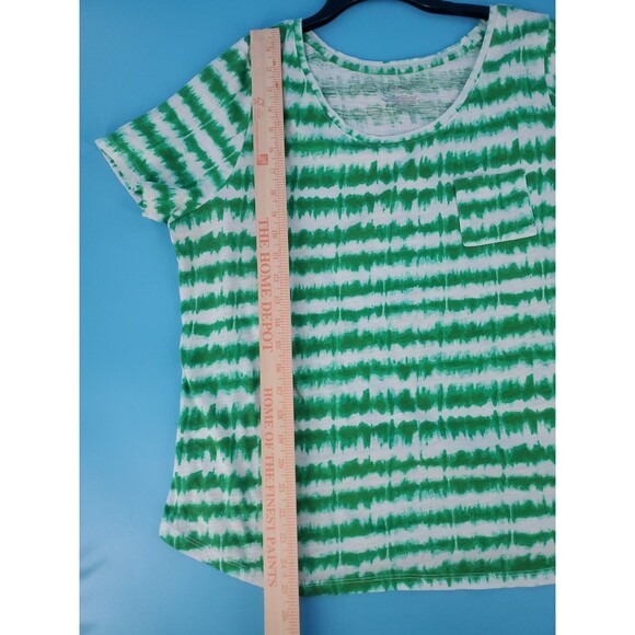 Womens Tie Dye Tee Geen Sz 16 Lightweight Summer Short Sleeve Lane Bryant - Picture 5 of 10